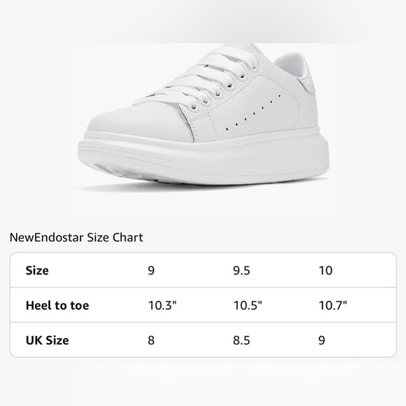 NWT Women's Fashion Sneakers,Vibration Height Increase Lightweight Comfortable - Picture 9 of 9